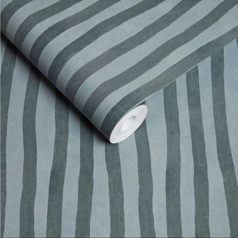 1 Roll House of Hackney x Anthropologie Artists Stripe Petrol Wallpaper #1 Blue